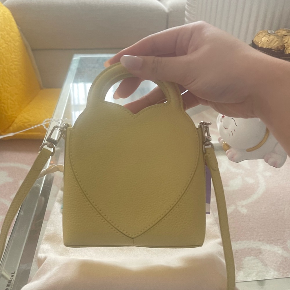 Tiffany & Co. Lemon Yellow Mini Leather Charm Tote - Picture 4 of 12